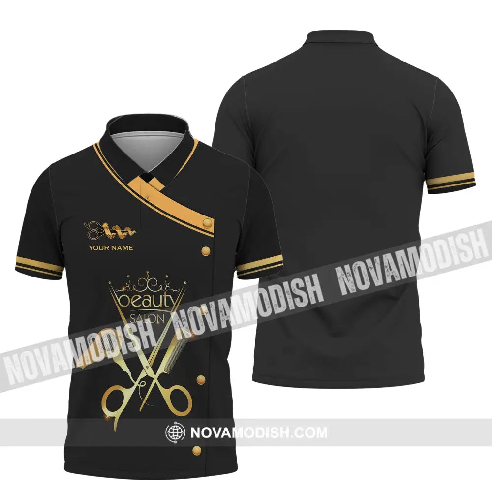 Unisex Shirt - Custom Name Shirt - Beauty Salon Gift For Hairdresser Polo Shirt / S T-shirt