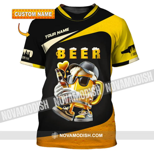 Unisex Shirt Custom Name Beer Polo Long Sleeve T-Shirt