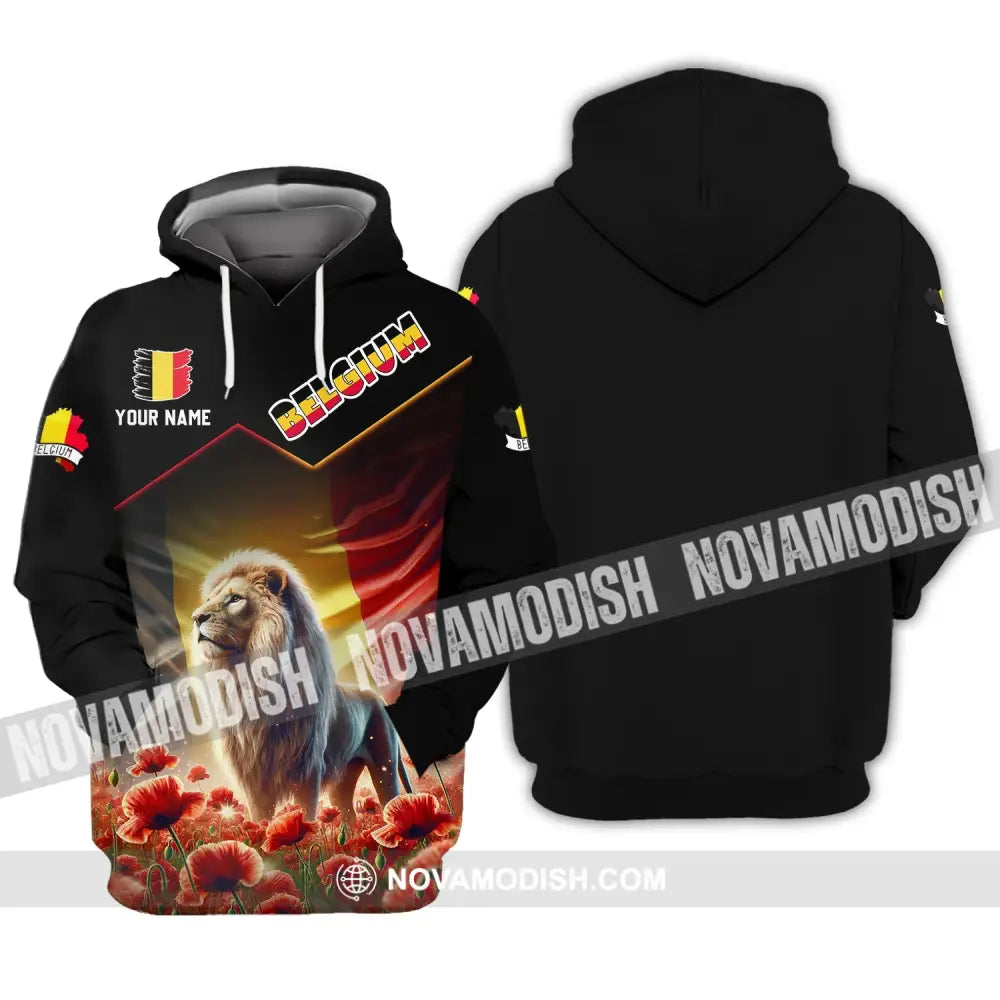 Unisex Shirt - Custom Name Belgium National Team Euro 2024 Hoodie / S T-Shirt