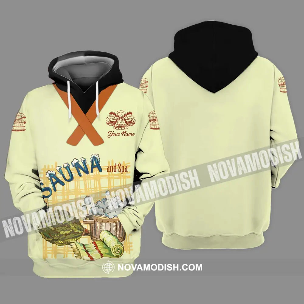 Unisex Shirt - Custom Name Shirt Best Sauna And Spa Hoodie / S T-shirt