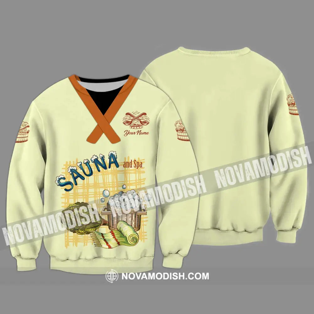 Unisex Shirt - Custom Name Shirt Best Sauna And Spa Long Sleeve / S T-shirt