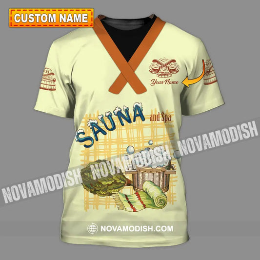 Unisex Shirt - Custom Name Shirt Best Sauna And Spa T-shirt