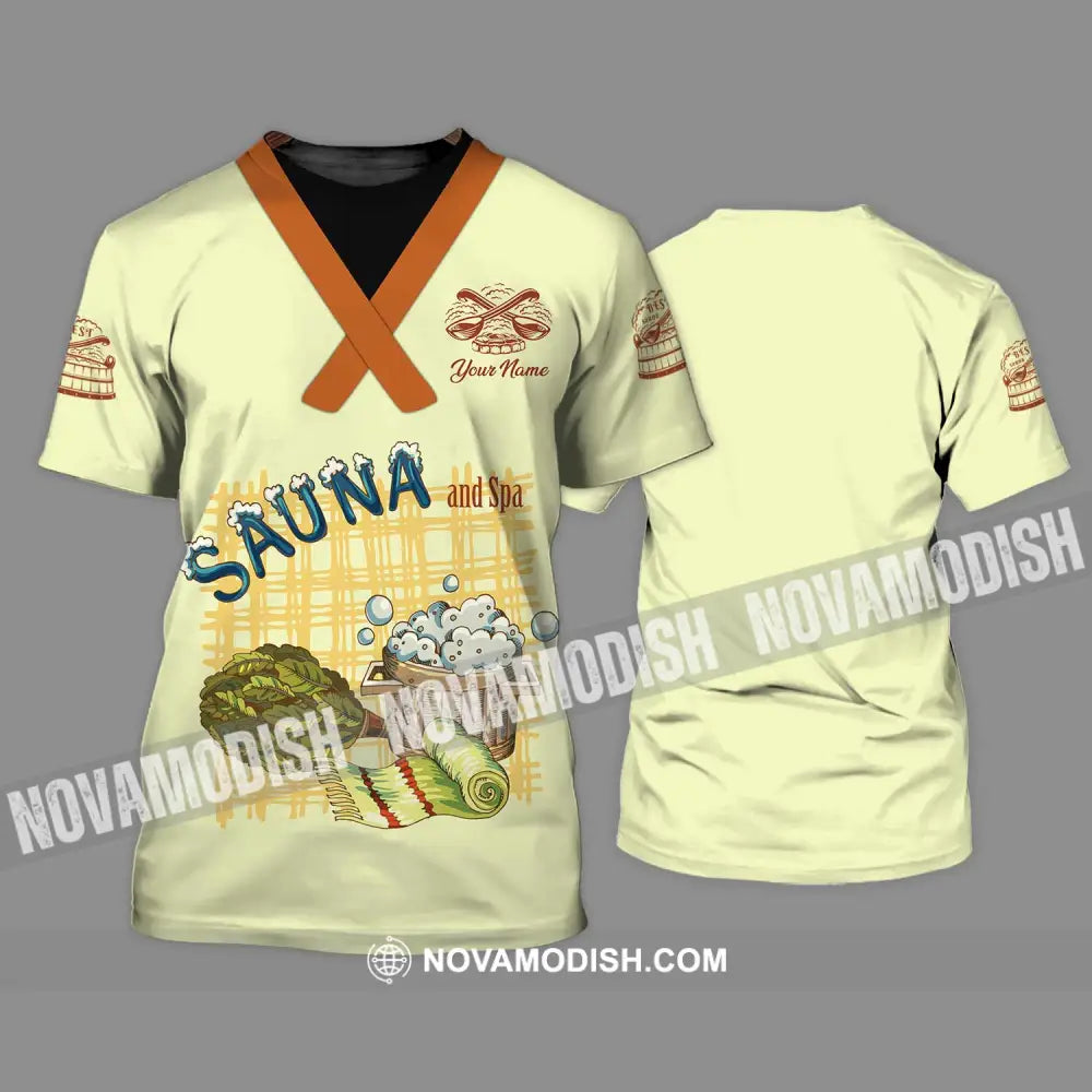 Unisex Shirt - Custom Name Shirt Best Sauna And Spa T-Shirt / S T-shirt