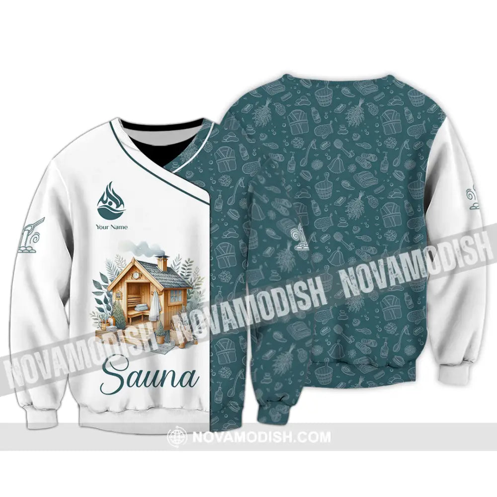 Unisex Shirt - Custom Name Shirt Best Sauna House Long Sleeve / S T-shirt