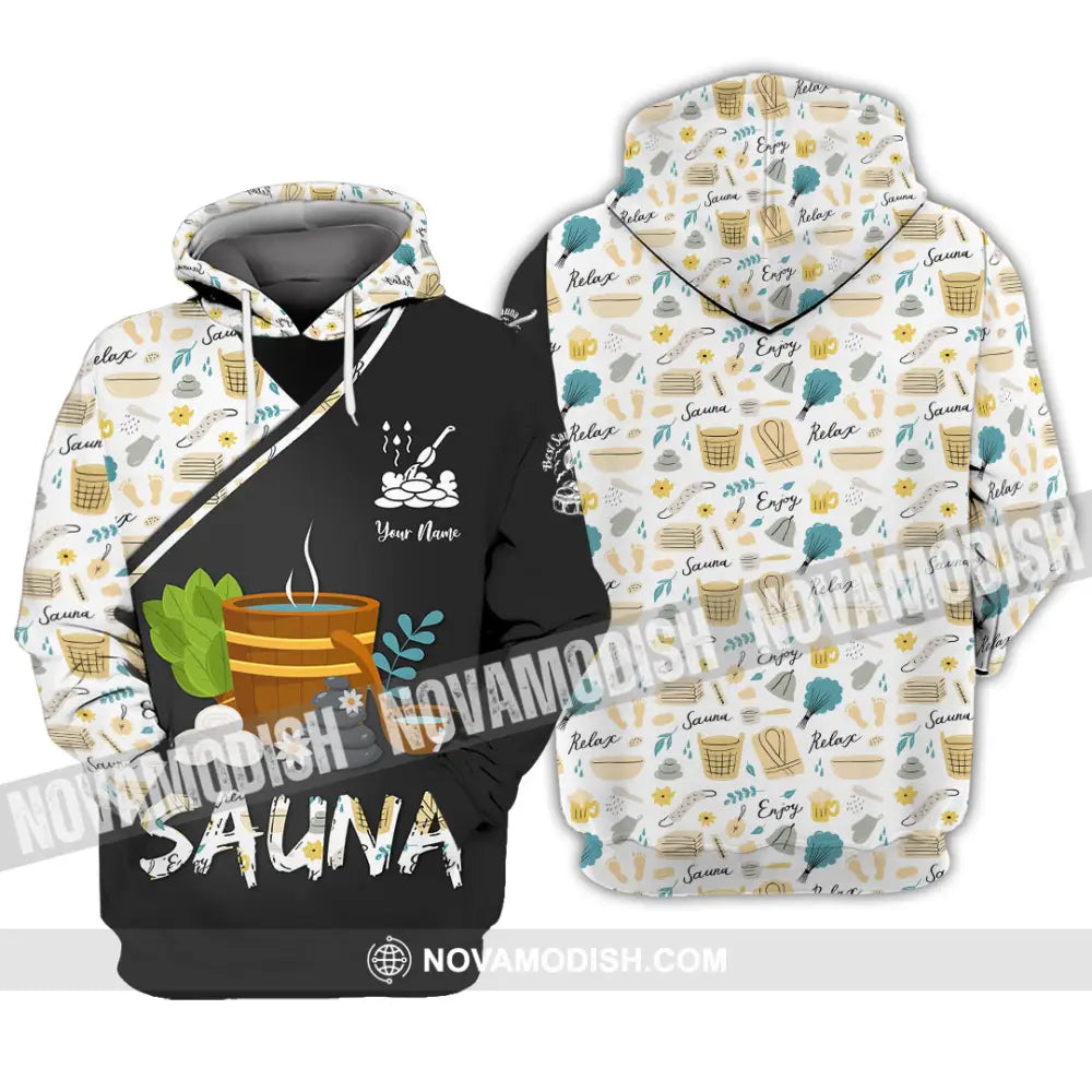 Unisex Shirt - Custom Name Shirt Best Sauna Relax Hoodie / S T-shirt