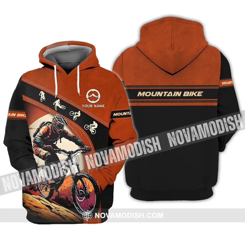 Unisex Shirt - Custom Name Biker Shirt For Mountain Bike Player Hoodie / S T-shirt