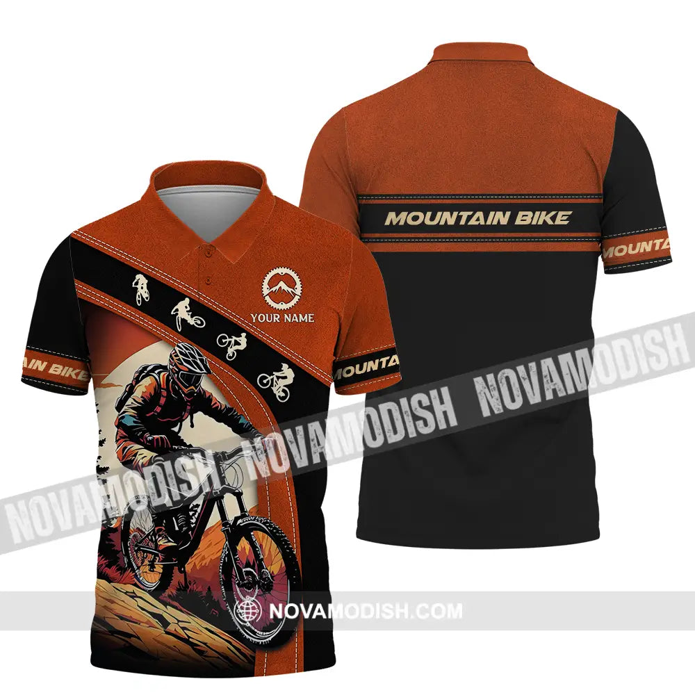 Unisex Shirt - Custom Name Biker Shirt For Mountain Bike Player Polo Shirt / S T-shirt