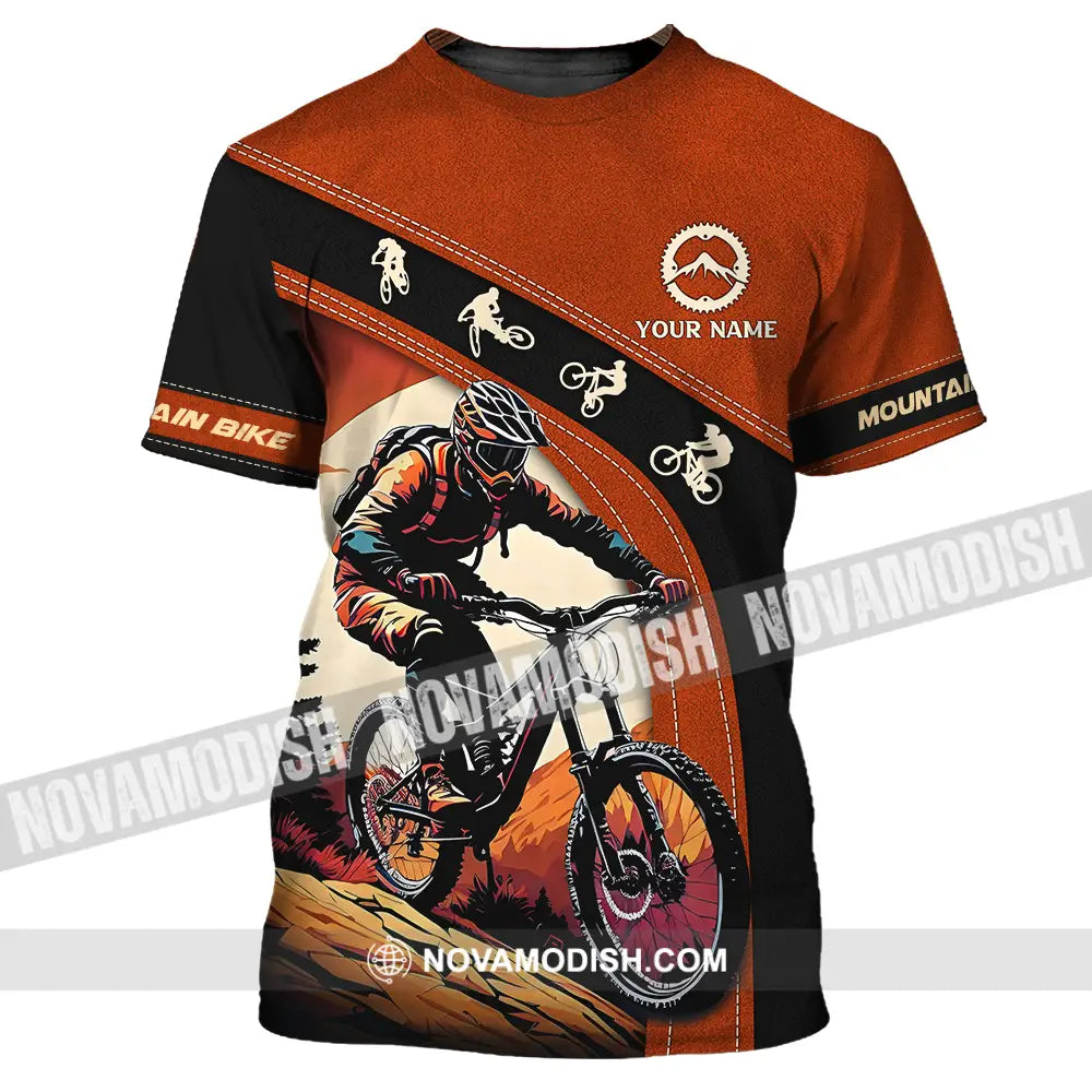 Unisex Shirt - Custom Name Biker Shirt For Mountain Bike Player T-Shirt / S T-shirt
