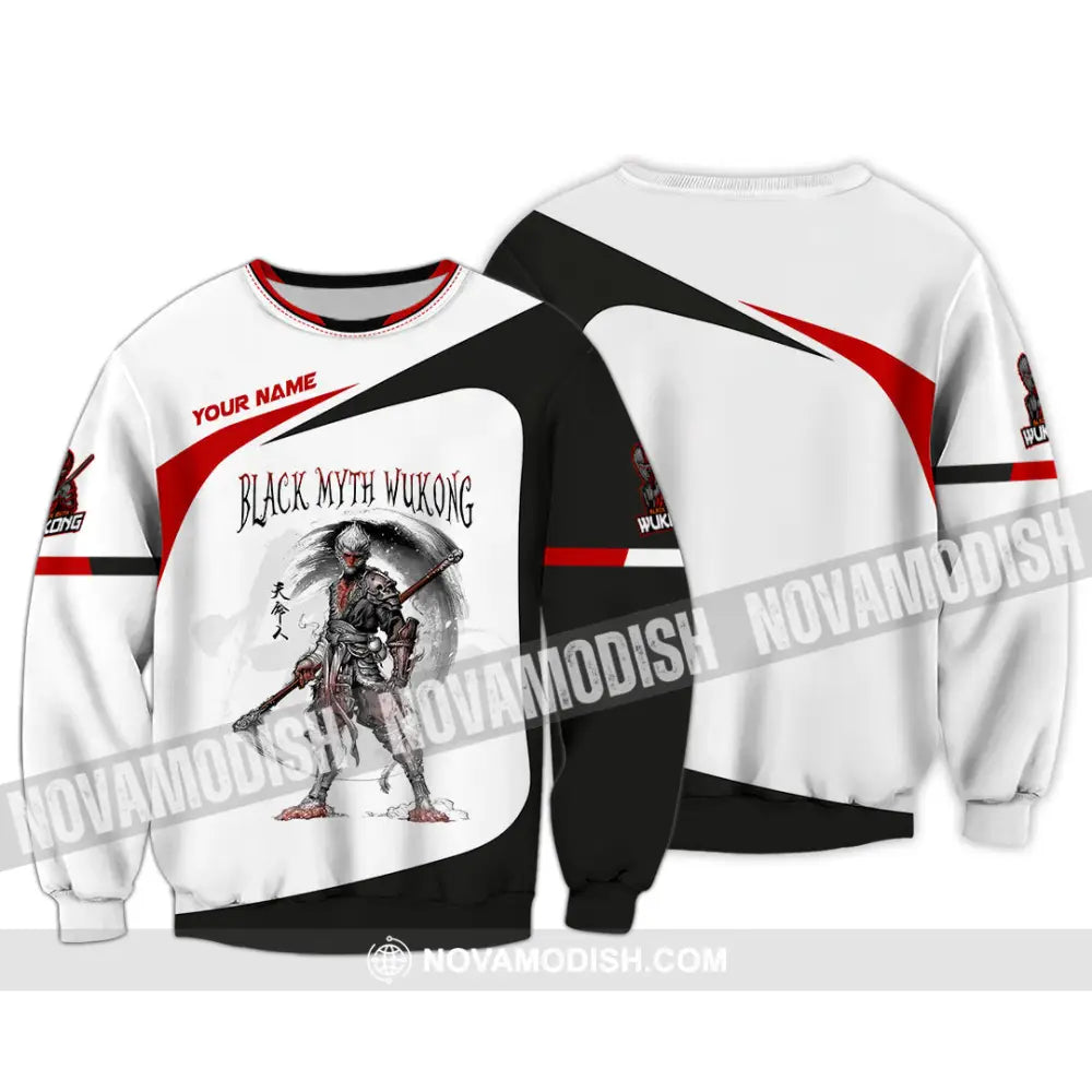 Unisex Shirt Custom Name Black Myth Wukong T-Shirt Hoodie Long Sleeve / S T-Shirt