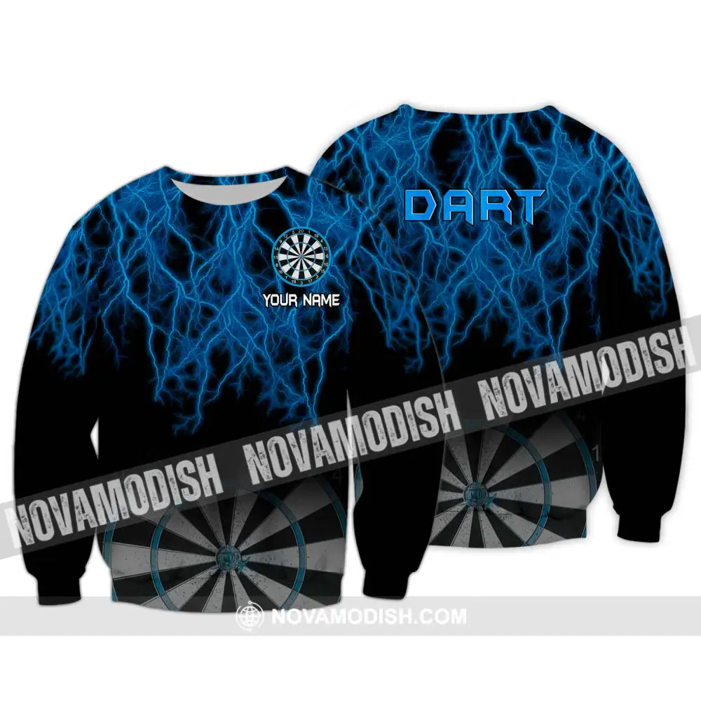Unisex Shirt - Custom Name Shirt Blue Dart Long Sleeve / S T-shirt
