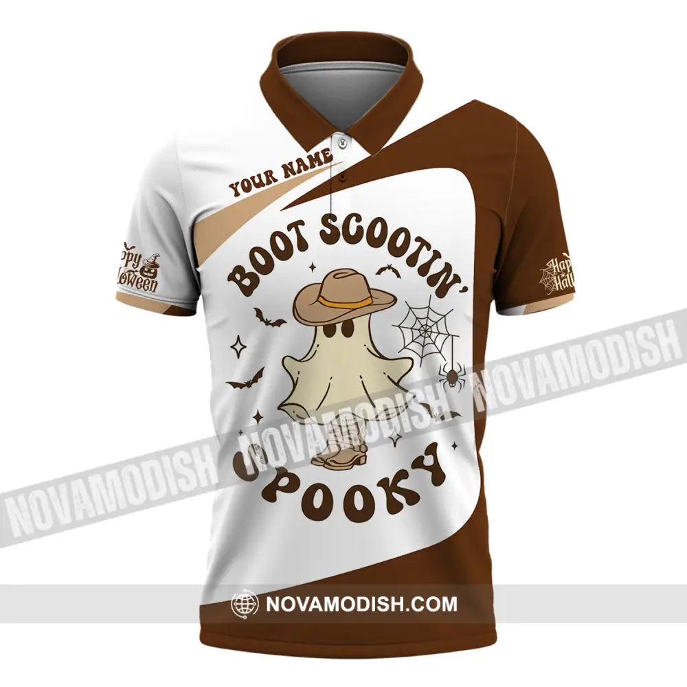 Unisex Shirt - Custom Name Boot Scootin Spooky Polo / S T-Shirt