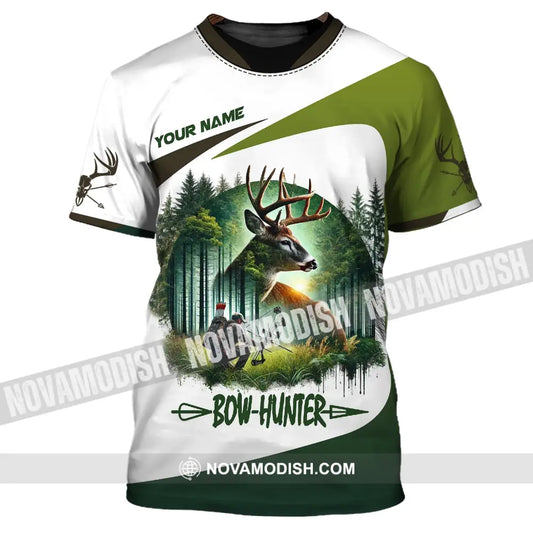 Unisex Shirt Custom Name Bow Hunter Hoodie Polo Long Sleeve T-Shirt / S T-Shirt