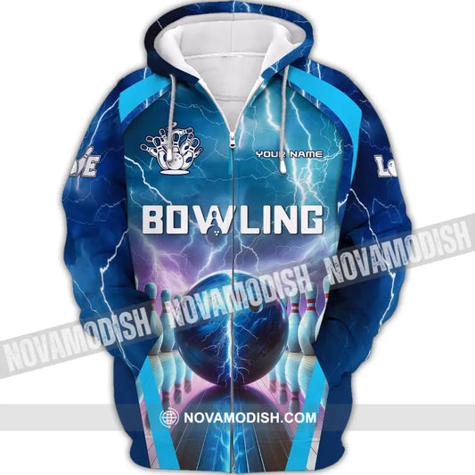 Unisex Shirt Custom Name Bowling Club Hoodie Player Gift Zipper / S T-Shirt
