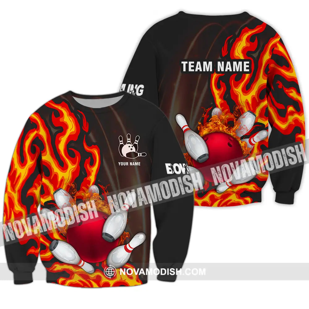 Unisex Shirt - Custom Name Shirt Bowling Long Sleeve / S T-shirt
