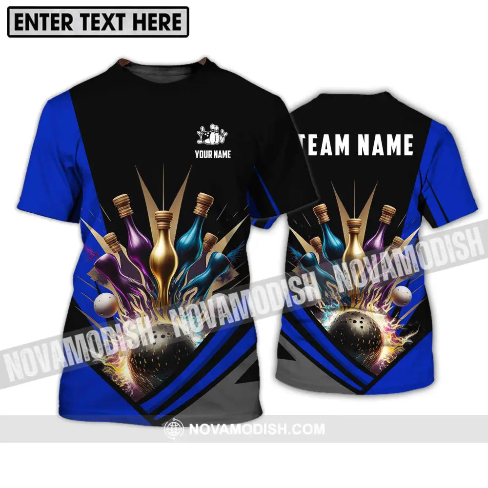 Unisex Shirt - Custom Name Bowling Lover Shirt Color Pins Bowling T-Shirt / S T-shirt