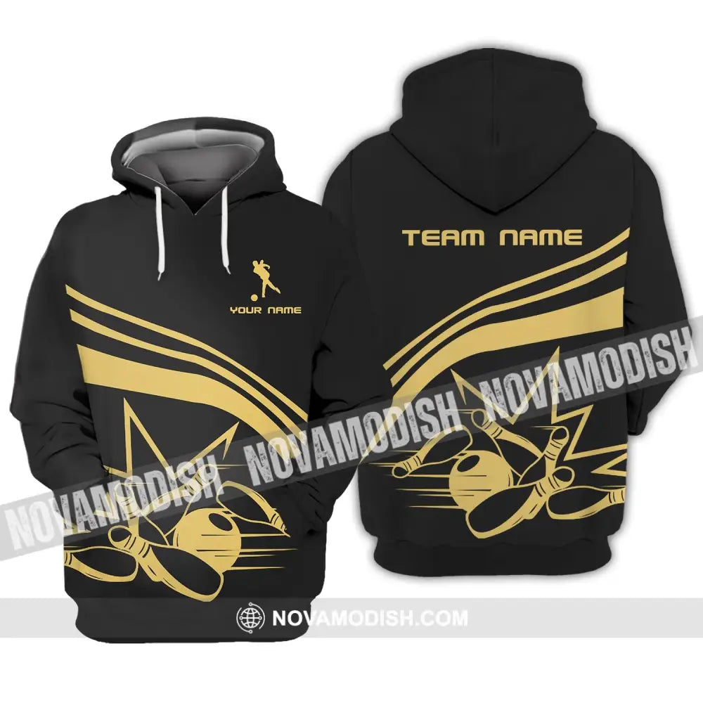 Unisex Shirt - Custom Name Shirt - Bowling Lover Shirt Hoodie / S T-shirt