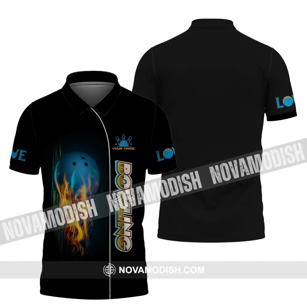 Unisex Shirt - Custom Name Shirt - Bowling Lover Shirt Polo Shirt / S T-shirt