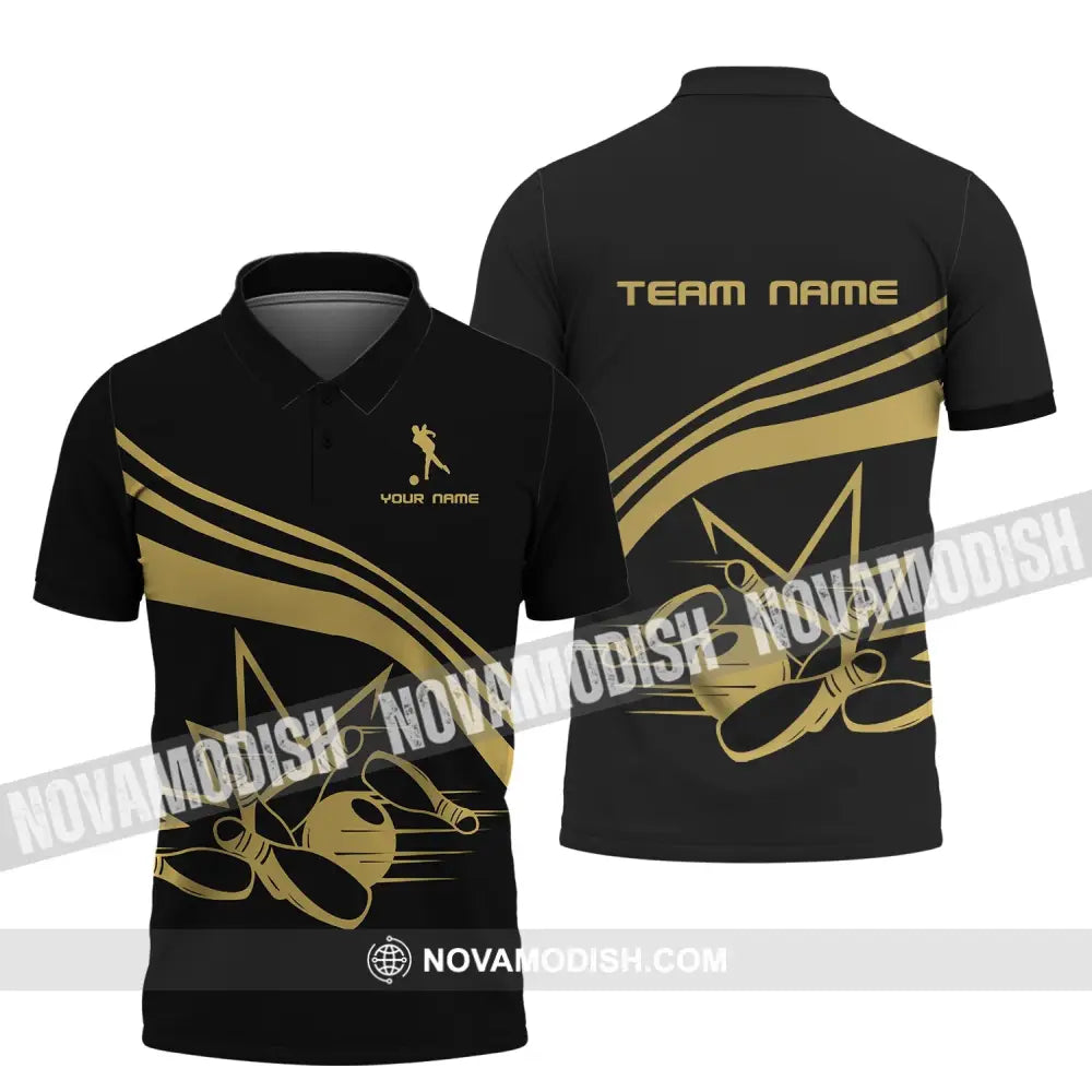 Unisex Shirt - Custom Name Shirt - Bowling Lover Shirt Polo Shirt / S T-shirt