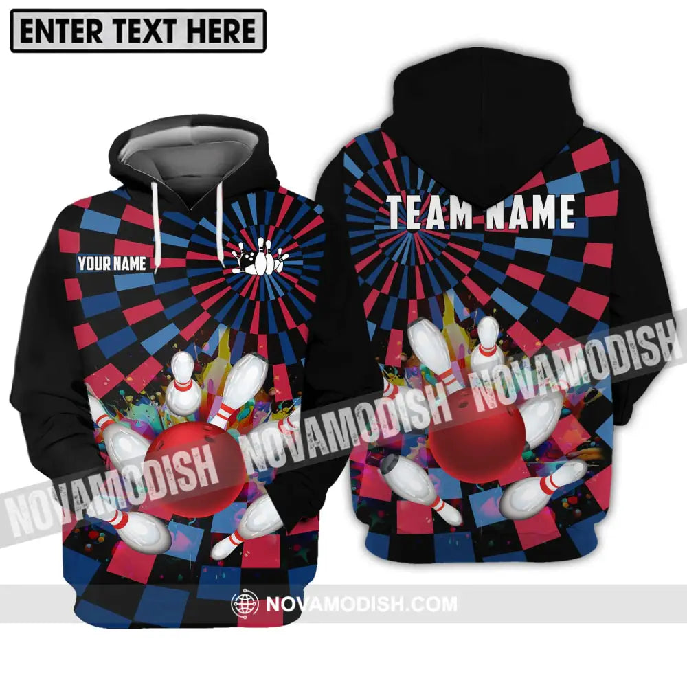 Unisex Shirt - Custom Name Bowling Lover Shirt Retro Bowling Hoodie / S T-shirt