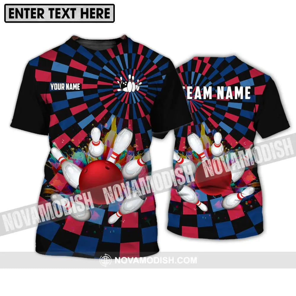 Unisex Shirt - Custom Name Bowling Lover Shirt Retro Bowling T-Shirt / S T-shirt