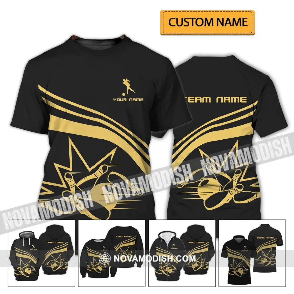 Unisex Shirt - Custom Name Shirt - Bowling Lover Shirt T-shirt