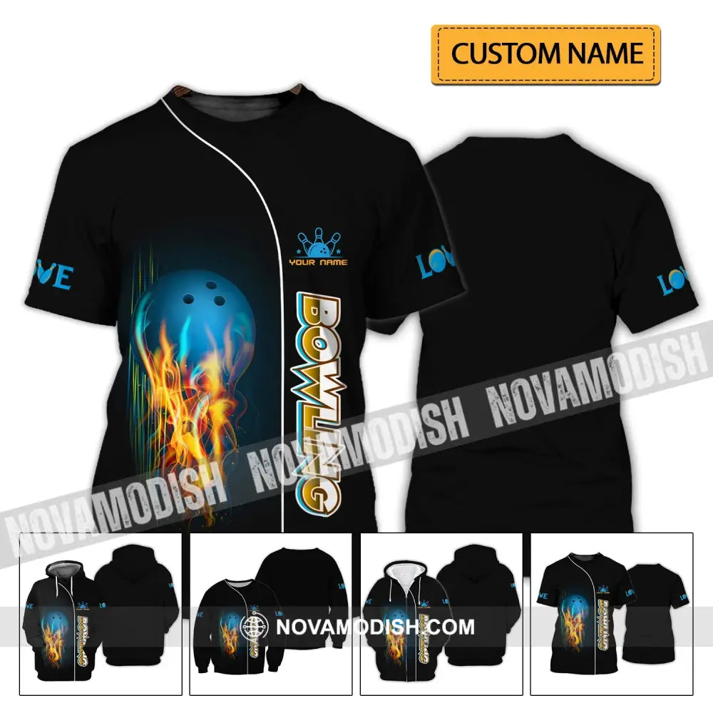 Unisex Shirt - Custom Name Shirt - Bowling Lover Shirt T-shirt