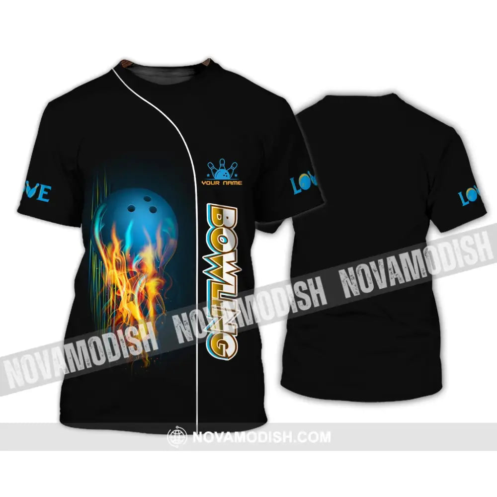 Unisex Shirt - Custom Name Shirt - Bowling Lover Shirt T-Shirt / S T-shirt