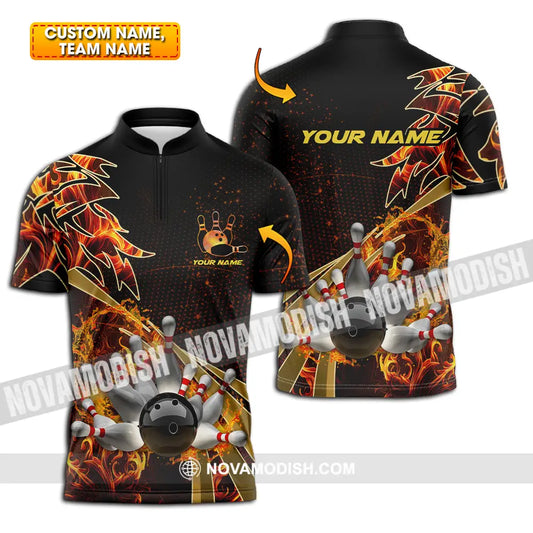 Unisex Shirt - Custom Name Shirt Bowling Player T-shirt