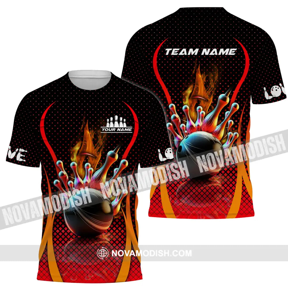 Unisex Shirt - Custom Name Bowling Shirt T-Shirt / S T-shirt