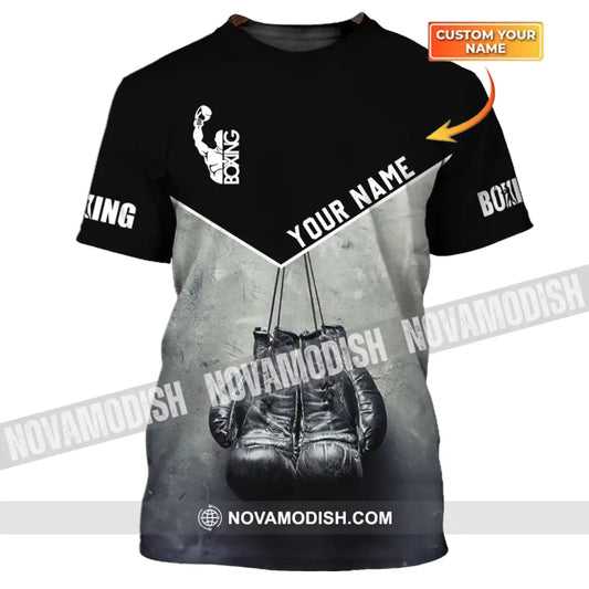 Unisex Shirt - Custom Name Shirt - Boxing Black And White Shirt T-shirt