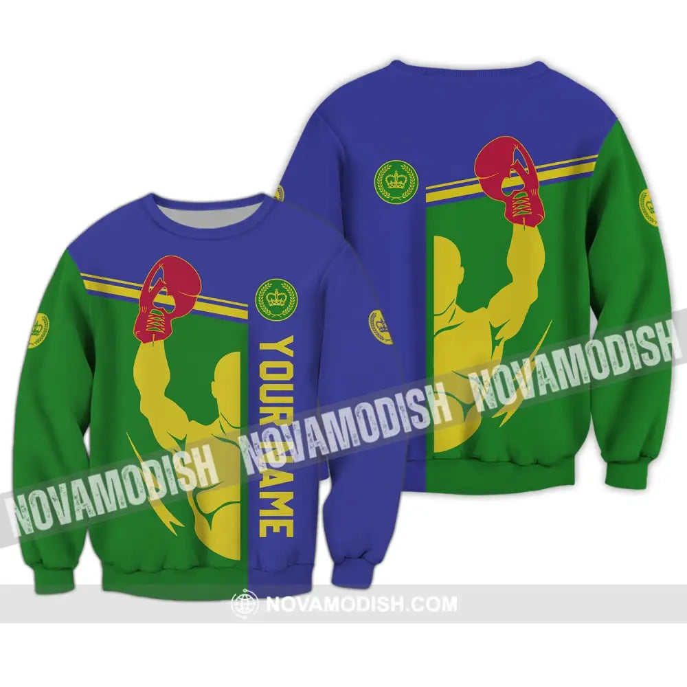 Unisex Shirt - Custom Name Boxing Shirt - Gift For Boxing Lover Long Sleeve / S T-shirt