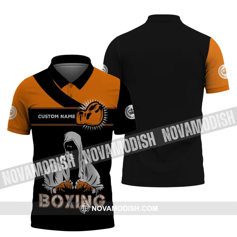 Unisex Shirt - Custom Name Boxing Shirt - Gift For Boxing Lover Unisex Shirt Polo Shirt / S T-shirt