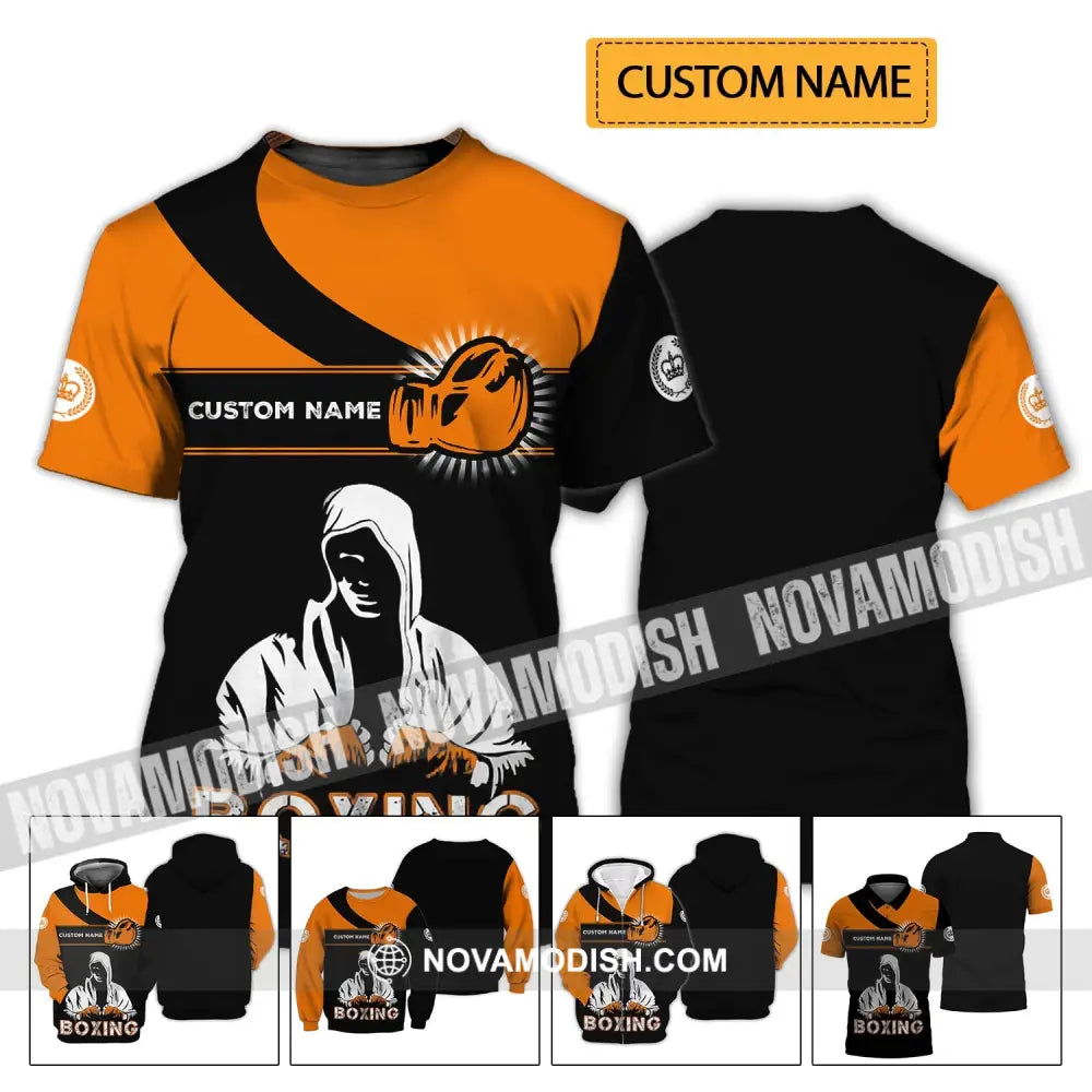 Unisex Shirt - Custom Name Boxing Shirt - Gift For Boxing Lover Unisex Shirt T-shirt
