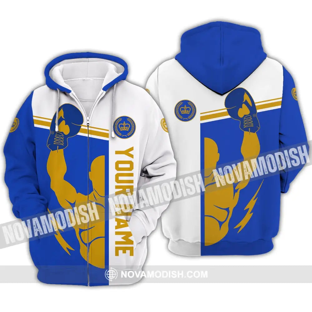 Unisex Shirt - Custom Name Boxing Shirt - Gift For Boxing Lover The Champion Zipper Hoodie / S T-shirt