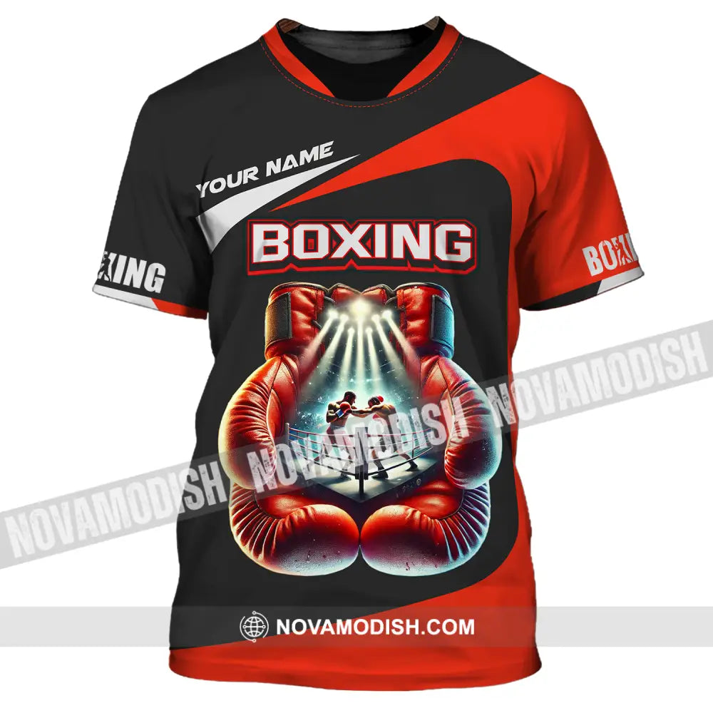 Unisex Shirt - Custom Name Boxing Shirt Boxing Gloves T-Shirt / S T-shirt