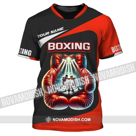 Unisex Shirt - Custom Name Boxing Shirt Boxing Gloves T-Shirt / S T-shirt