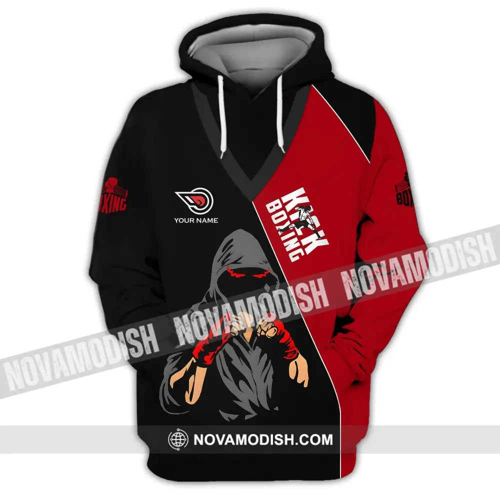 Unisex Shirt - Custom Name Boxing Kick Boxing Lover Shirt Hoodie / S T-shirt