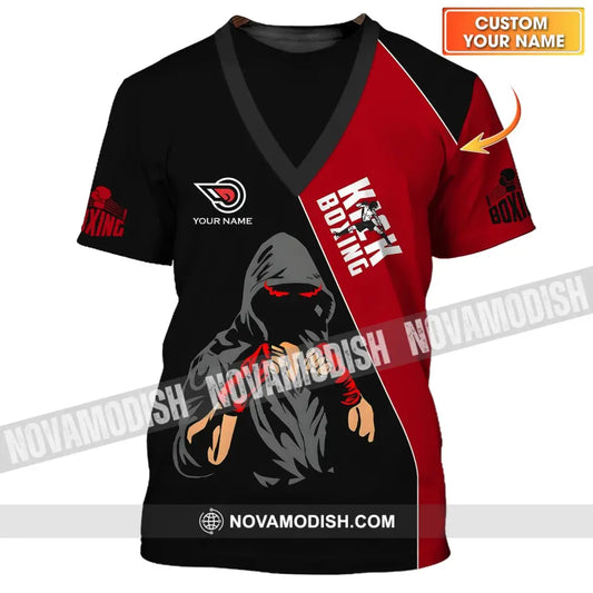 Unisex Shirt - Custom Name Boxing Kick Boxing Lover Shirt T-Shirt / S T-shirt
