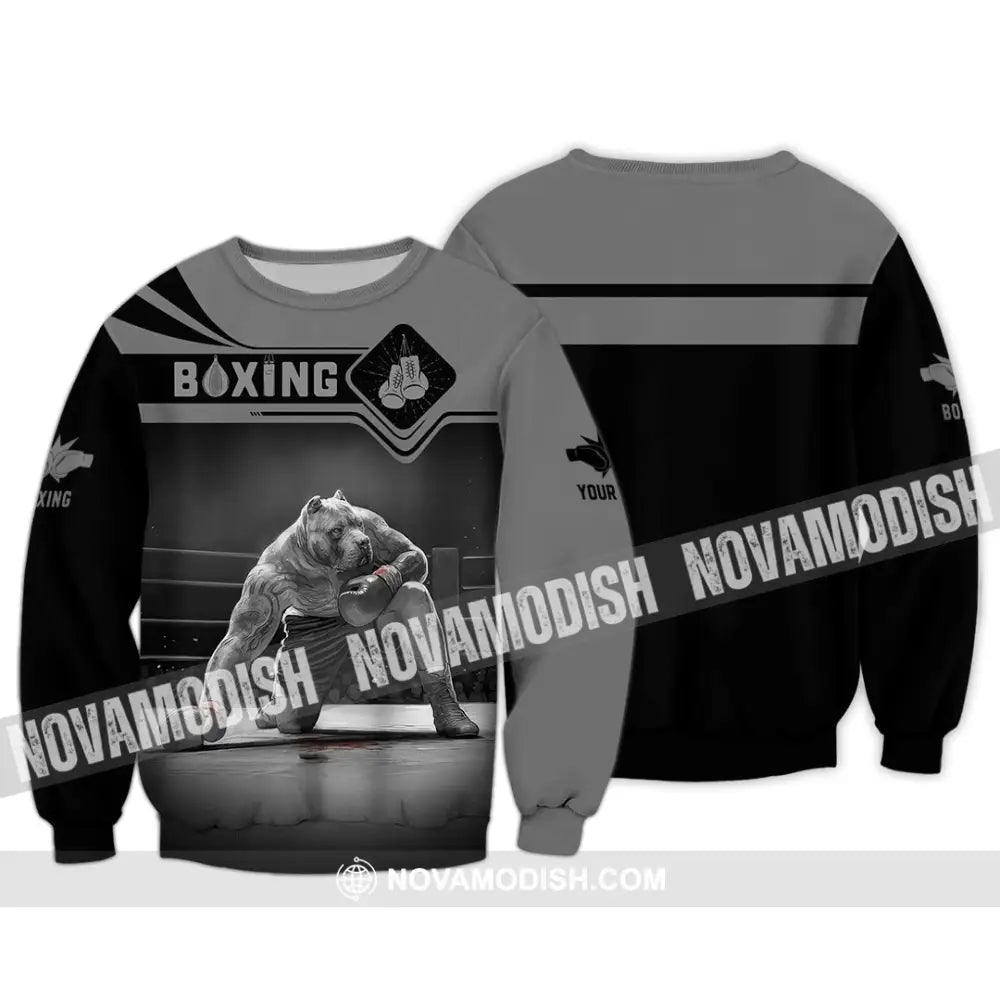 Unisex Shirt Custom Name Boxing Long Sleeve T-Shirt / S T-Shirt