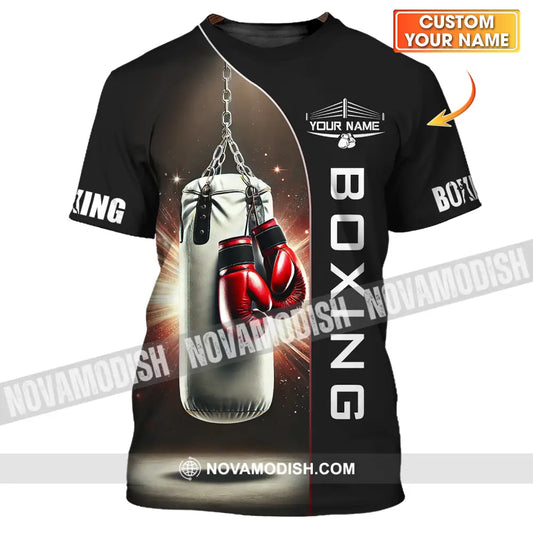 Unisex Shirt - Custom Name Boxing Lover Shirt Boxing Gloves T-shirt