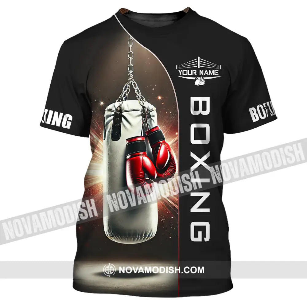 Unisex Shirt - Custom Name Boxing Lover Shirt Boxing Gloves T-Shirt / S T-shirt