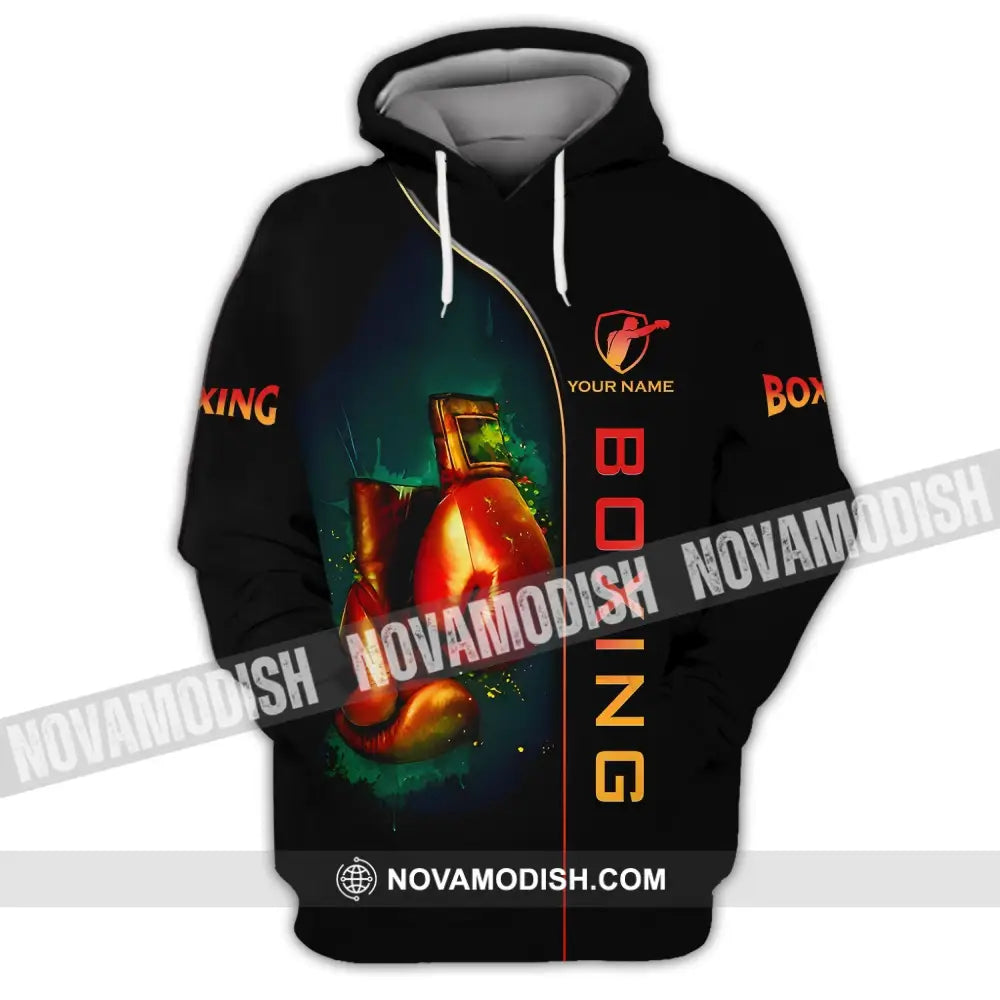 Unisex Shirt - Custom Name Boxing Boxing Lover Shirt Hoodie / S T-shirt