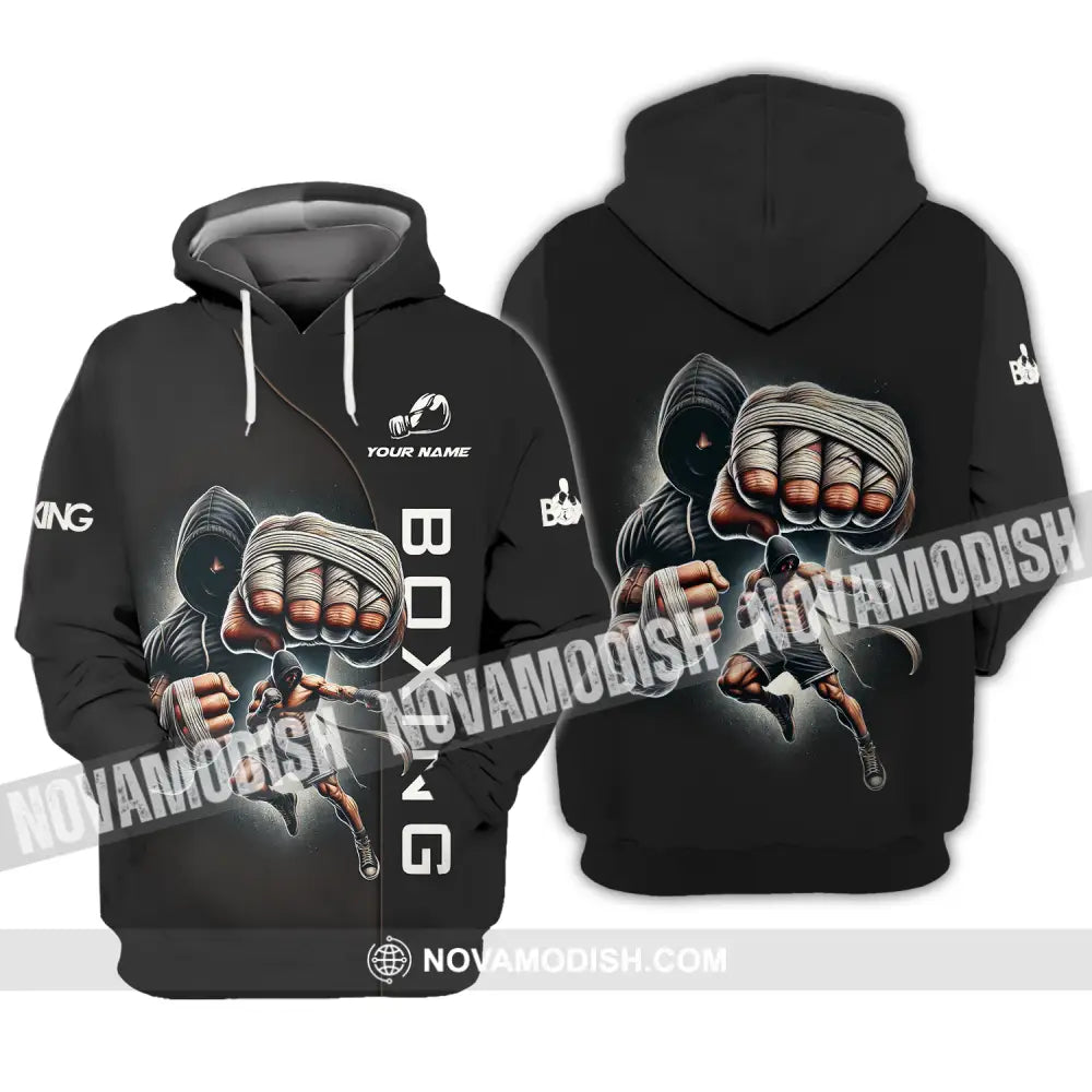 Unisex Shirt - Custom Name Boxing Lover Shirt Boxing King Hoodie / S T-shirt