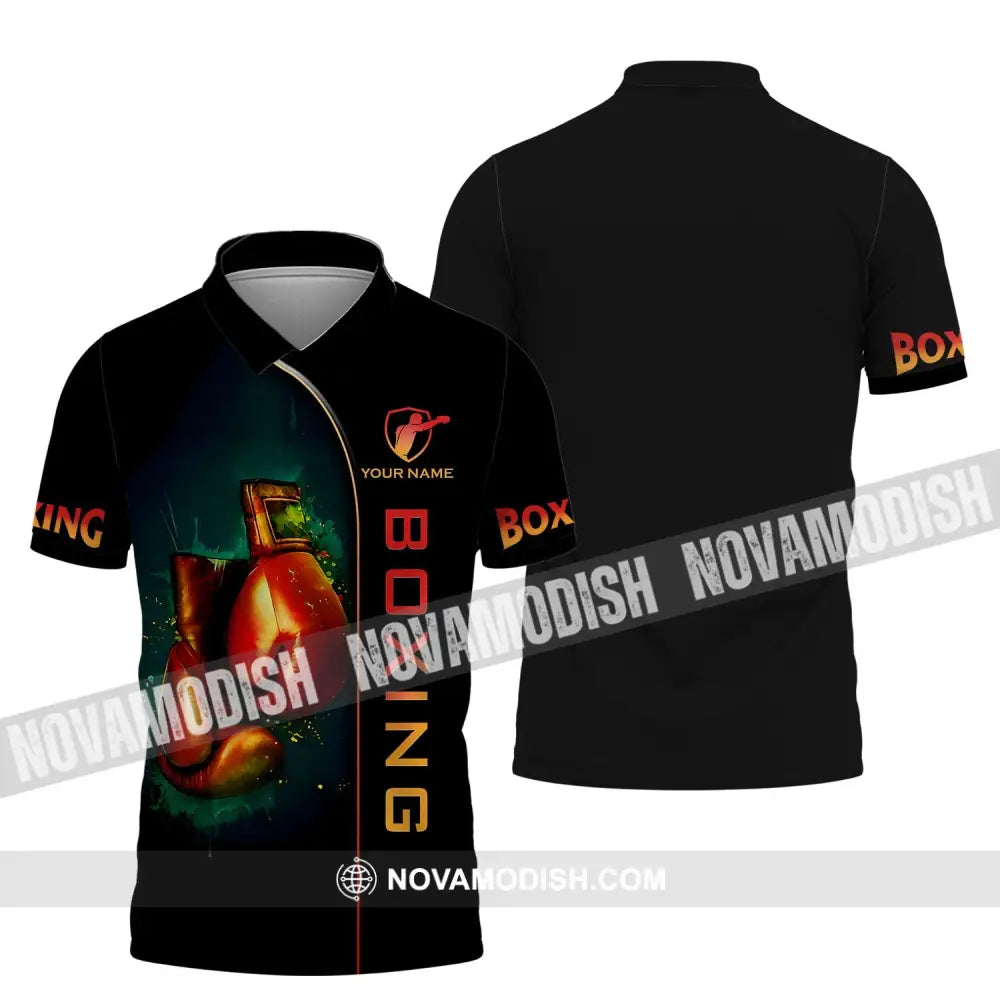 Unisex Shirt - Custom Name Boxing Boxing Lover Shirt Polo Shirt / S T-shirt