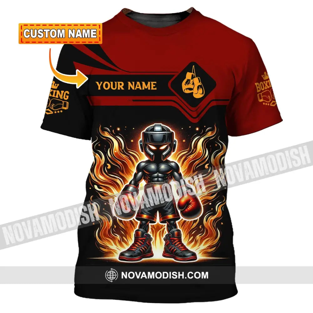 Unisex Shirt Custom Name Boxing Lover T-Shirt Gift T-Shirt