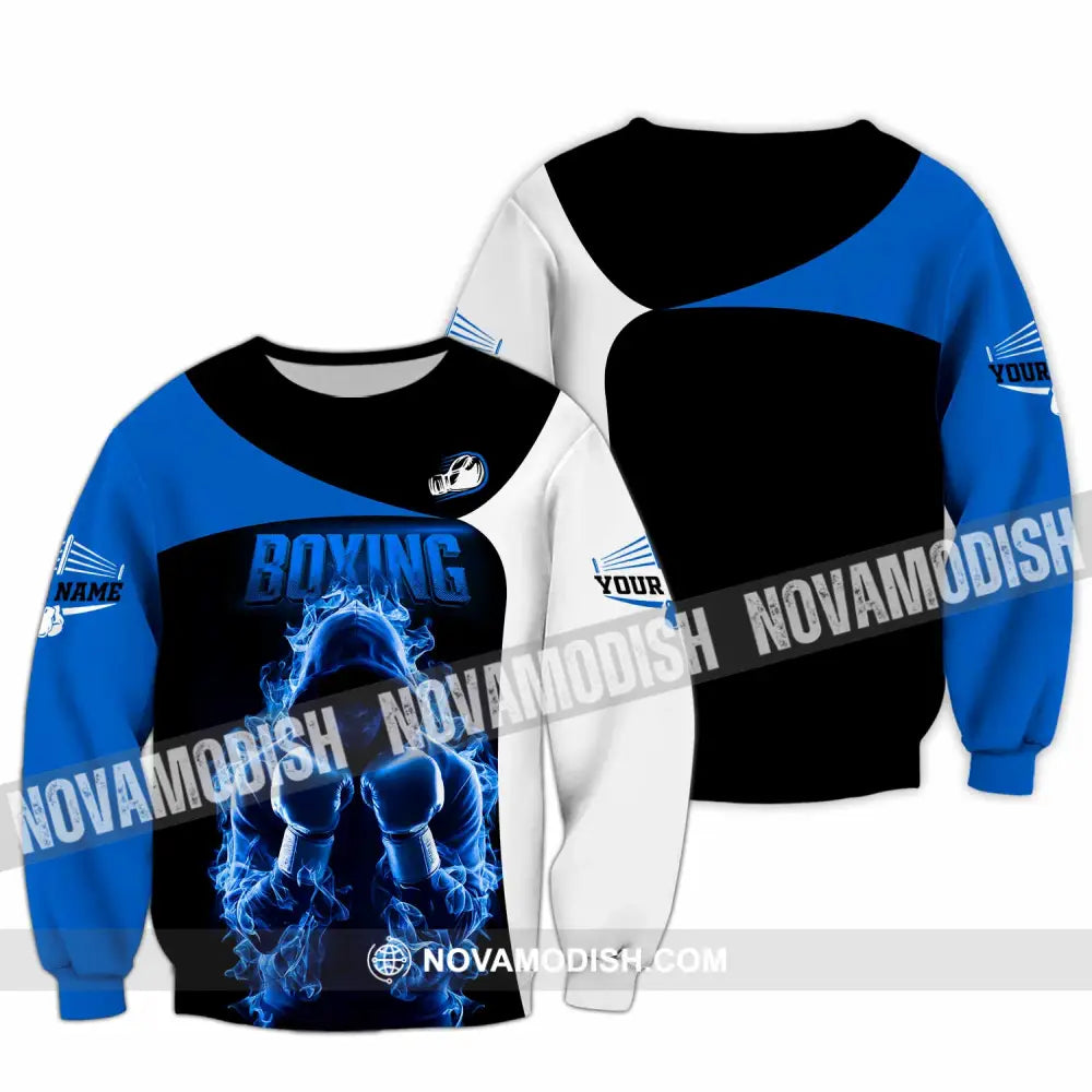 Unisex Shirt Custom Name Boxing Lover T-Shirt Gift Long Sleeve / S T-Shirt