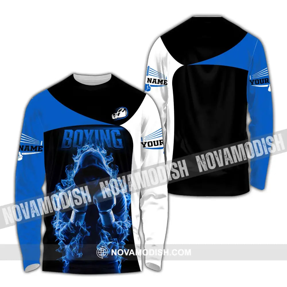 Unisex Shirt Custom Name Boxing Lover T-Shirt Gift Long Sleeve / S T-Shirt