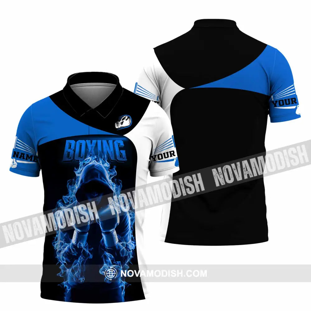 Unisex Shirt Custom Name Boxing Lover T-Shirt Gift Polo / S T-Shirt