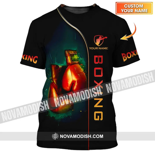 Unisex Shirt - Custom Name Boxing Boxing Lover Shirt T-Shirt / S T-shirt