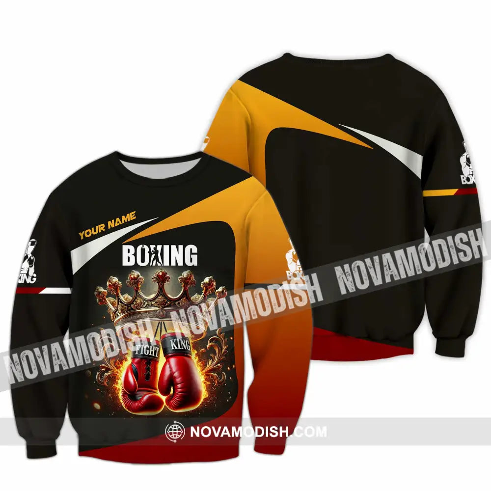 Unisex Shirt Custom Name Boxing Polo Long Sleeve / S T-Shirt